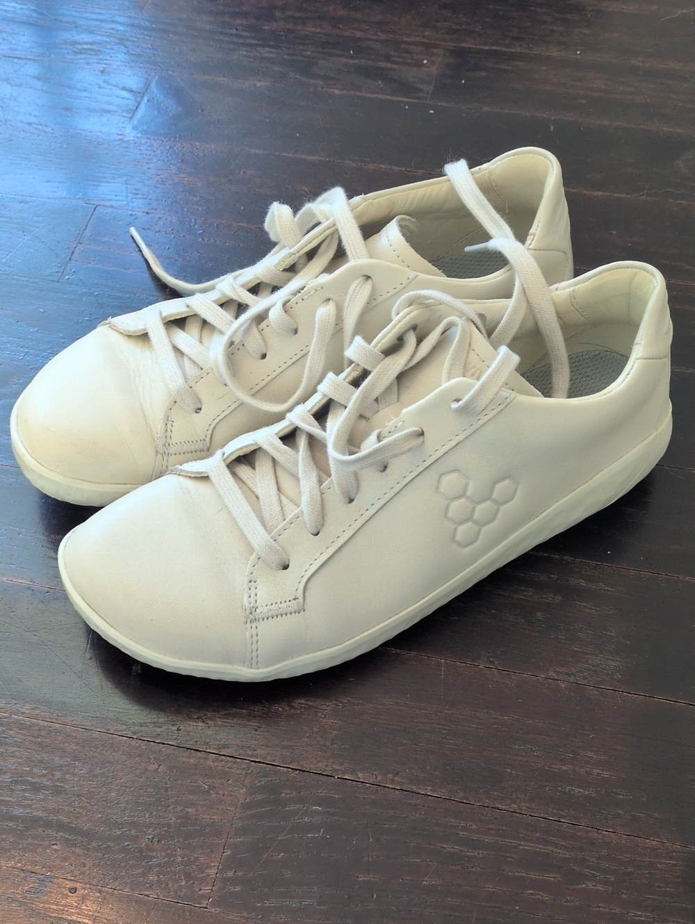 Vivo Barefoot White Leather Sneakers